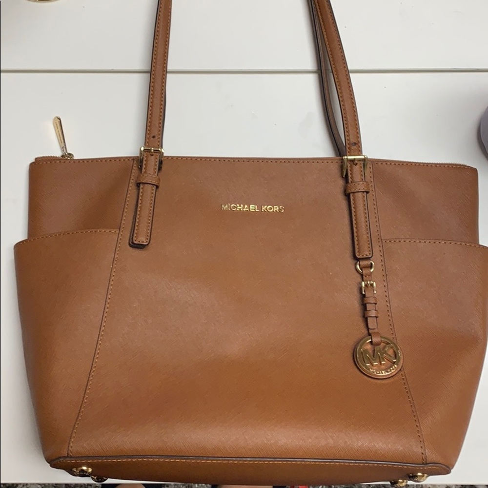 Michael Kors brown jet set tote